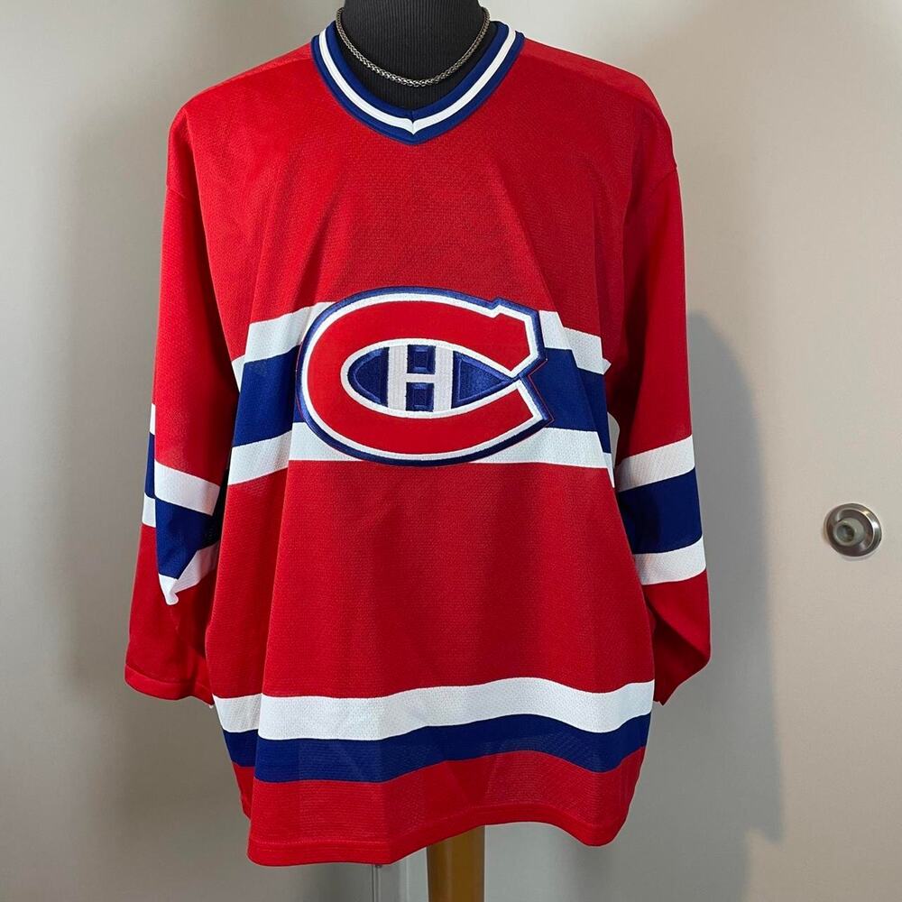 NWT Dead Stock Vintage 1983 CCM NHL Large Montreal Canadiens Hockey Jersey